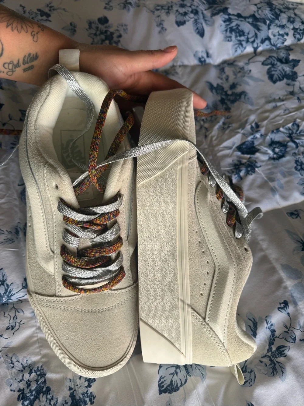 Vans cream platform